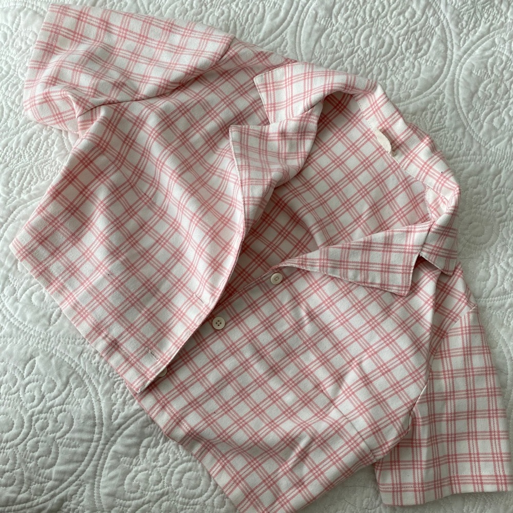Brandy Melville Vivian pink-plaid top